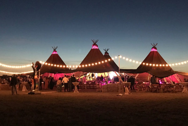 lightning for outdoor tipi party rentals